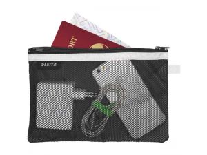 KOSZULKA LEITZ WOW L CZARNA Z SUWAKIEM SASZETKA PODRÓŻNA