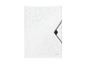 TECZKA Z GUMKĄ LEITZ WOW 15MM BIAŁA PP