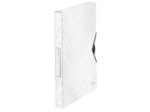 TECZKA Z GUMKĄ LEITZ WOW 30MM BIAŁA PP 