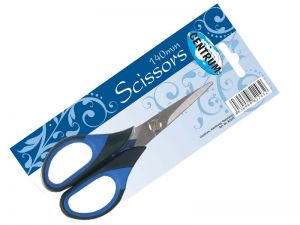 NOŻYCZKI CENTRUM 14CM GUMOWANY NIEBIESKI UCHWYT 82243