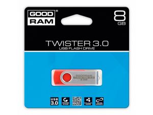 PENDRIVE GOODRAM 8GB USB 3.0 TWISTER CZERWONY