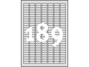 ETYKIETA AVERY ZWECKFORM L6008 ZNAMIONOWA 25,4X10MM SREBRNA 20 ARKUSZY