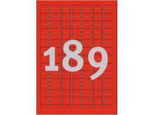 ETYKIETA AVERY ZWECKFORM L6036 USUWALNA 25,4X10MM CZERWONA 20 ARKUSZY