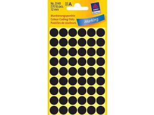 ETYKIETA AVERY ZWECKFORM 3140 KÓŁKA DO ZAZNACZANIA ŚREDNICA 12MM CZARNE