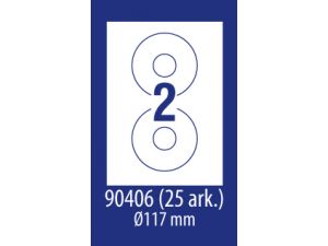 ETYKIETA AVERY ZWECKFORM ECONOMY E100 90406 ŚREDNICA 117MM 25 ARKUSZY