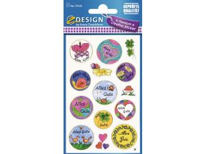 NAKLEJKA Z-DESIGN 57026 ŻYCZENIA KÓŁKA PAPIEROWA PREMIUM