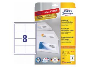 ETYKIETA AVERY ZWECKFORM 4782 97X67,7MM 25 ARKUSZY