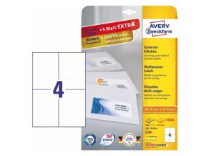ETYKIETA AVERY ZWECKFORM 6120 105X148MM 25 ARKUSZY