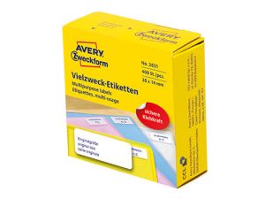 ETYKIETA AVERY ZWECKFORM 3831 38X14MM DO OPISU RĘCZNEGO 400 ETYKIET