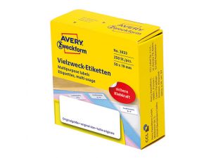 ETYKIETA AVERY ZWECKFORM 3833 50X19 MM DO OPISU RĘCZNEGO 250 ETYKIET