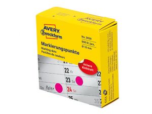 ETYKIETA AVERY ZWECKFORM 3850 KÓŁKA DO ZAZNACZANIA ŚREDNICA 10MM RÓŻOWE