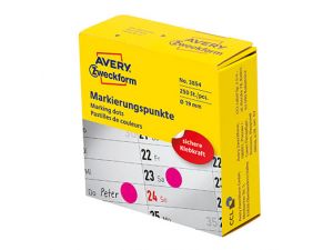ETYKIETA AVERY ZWECKFORM 3854 KÓŁKA DO ZAZNACZANIA ŚREDNICA 19MM RÓŻOWE