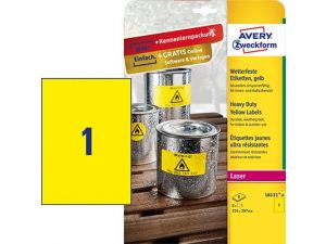 ETYKIETA AVERY ZWECKFORM L6111 POLIESTROWA 210X297 MM 8 ARKUSZY