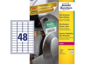 ETYKIETA AVERY ZWECKFORM L7911 POLIETYLENOWA 47,7X21,2MM 40 ARKUSZY