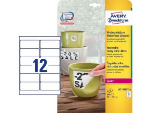 ETYKIETA AVERY ZWECKFORM L4776 USUWALNA 99,1X42,3MM 20 ARKUSZY