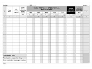 DP EWIDENCJA PRZYCHODÓW A5 R01 DRUK