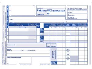 D FAKTURA VAT KORYGUJĄCA A5 2SKŁ.107-3E DRUK