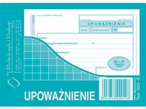 D UPOWAŻNIENIE A6 2SKŁ. 320-5 DRUK