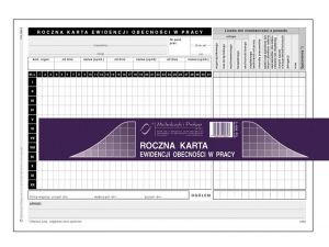 D ROCZNA KARTA OBECNOŚCI A5 508-3 DRUK