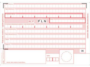 D POLECENIE PRZELEWU A6 2SKŁ.W.GOT.449-5 DRUK POLECENIE PRZELEWU