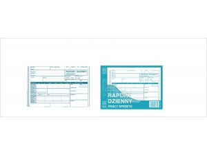 D RAPORT DZIENNY PRACY SPRZĘTU A5 790-3 DRUK