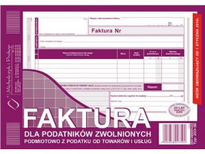 D FAKTURA A5 2SKŁ.ZWOL.VAT 203-3E POZ. DRUK