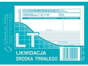 D LIKWIDACJA ŚRODKA TRWAŁEGO A6 421-5 