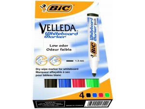 MARKER SUCHOŚCIERALNY BIC 1701 4 SZT OKRĄGŁA KOŃCÓWKA