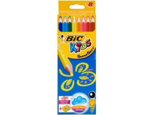 KREDKI OŁÓWKOWE BIC KIDS SUPER SOFT 8 KOLORÓW