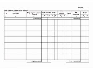 D POCZTOWA KSIĄŻKA NADAWCZA A5 015 EM DRUK