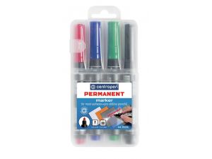MARKER PERMANENTNY CENTROPEN 8566 MIX OKRĄGŁA KOŃCÓWKA 4 SZT