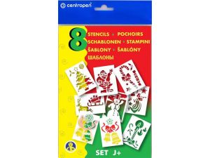 SZABLONY CENTROPEN J+ ŚWIĘTA 8SZT DO FLAMASTRÓW DMUCHANYCH CHRISTMAS