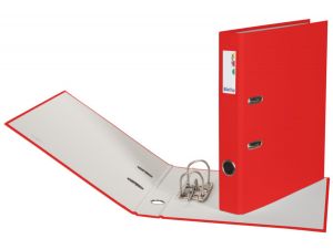 SEGREGATOR BIELLA A4 50 MM PLASTICOLOR PP CZERWONY