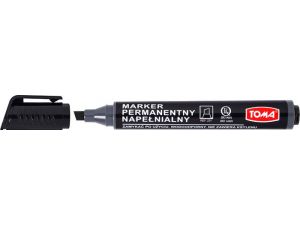 MARKER PERMANENTNY TOMA 221 CZARNY ŚCIĘTA KOŃCÓWKA