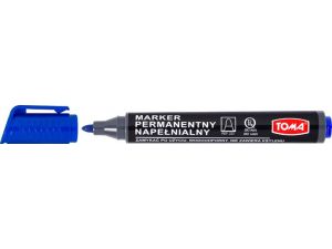 MARKER PERMANENTNY TOMA 222 NIEBIESKI OKRĄGŁA KOŃCÓWKA
