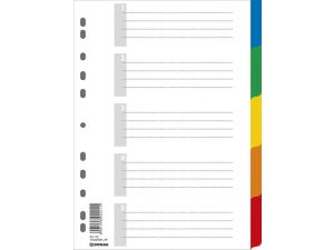 PRZEKŁADKI PLASTIKOWE DONAU A4 5+1 MIX