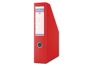 POJEMNIK NA CZASOPISMA DONAU 75MM CZERWONY KARTONOWY LAKIEROWANY