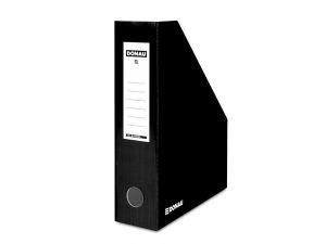 POJEMNIK NA CZASOPISMA DONAU 80MM CZARNY KARTONOWY LAKIEROWANY