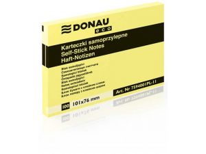 NOTES SAMOPRZYLEPNY DONAU ECO 101X76MM ŻÓŁTY