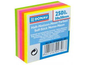 NOTES SAMOPRZYLEPNY DONAU 50X50MM MINI MIX KOLORÓW NEONOWYCH