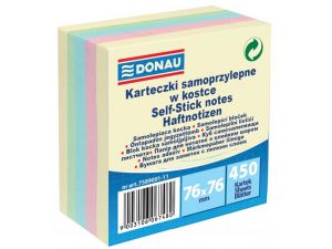 NOTES SAMOPRZYLEPNY DONAU 76X76MM MIX KOLORÓW PASTELOWYCH
