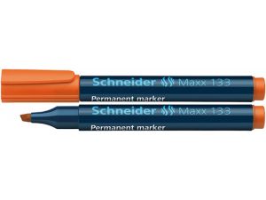 MARKER PERMANENTNY SCHNEIDER MAXX 133 POMARAŃCZOWY ŚCIĘTA KOŃCÓWKA