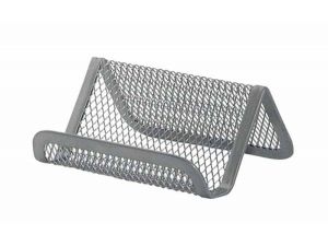 STOJAK NA WIZYTÓWKI Q-CONNECT SREBRNY DRUCIANY