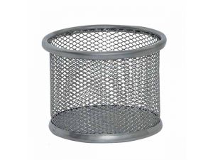 POJEMNIK NA PRZYBORY Q-CONNECT SREBRNY DRUCIANY