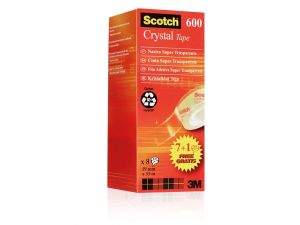 TAŚMA KLEJĄCA SCOTCH 600 CRYSTAL 19X33 7+1SZT. 6-1933R8