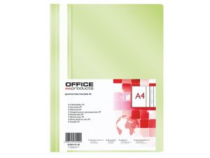 SKOROSZYT PLASTIKOWY OFFICE PRODUCTS A4 JASNOZIELONY
