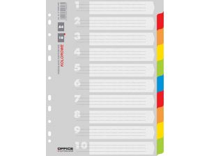 PRZEKŁADKI KARTONOWE OFFICE PRODUCTS A4 227X297MM 10 KART MIX