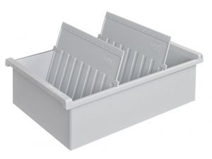 POJEMNIK NA KARTOTEKĘ HAN A5 OTWARTY SZARY