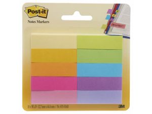 ZAKŁADKI INDEKSUJĄCE POST-IT 12,7X44,4MM 670-10AB PAPIEROWE NEONOWE 10 KOLORÓW PO 50 SZT.