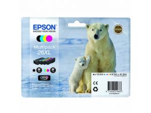 EPSON Tusz T2636 XL Zestaw CMYK (3x 9,7 